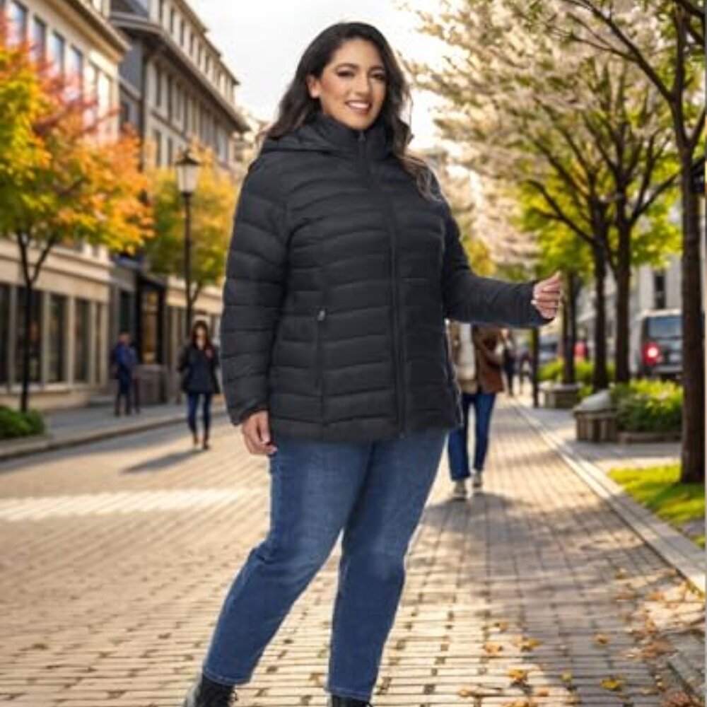 Plus Size Puffer Jacket Packable Lightweight Quil… - image 3